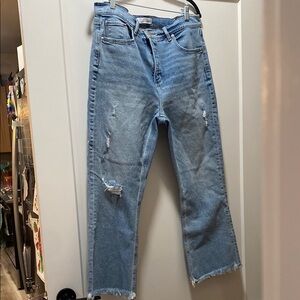 Light Blue Distressed Women's Jeans